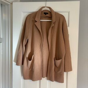 J. Crew Camel Sophie Open Front Sweater Blazer